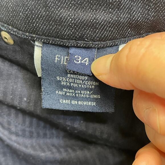 Fidelity 50-11 Mens Revolution Rinse Straight jeans sz 34 dark wash Blue Jeans - Picture 10 of 12